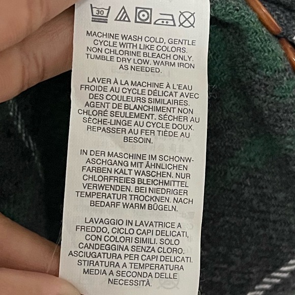 J.Crew Wallace & Barnes Men’s Green Plaid Flannel Shirt, 100% Cotton, Sz Medium - Picture 5 of 14